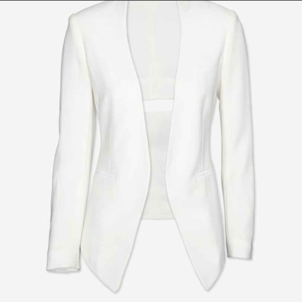 Rag & Bone White Open Back Blazer
